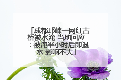 成都邛崃一网红古桥被水淹 当地回应：被淹半小时后即退水 影响不大