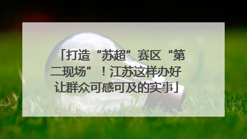 打造“苏超”赛区“第二现场”！江苏这样办好让群众可感可及的实事