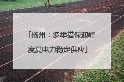 扬州：多举措保迎峰度夏电力稳定供应