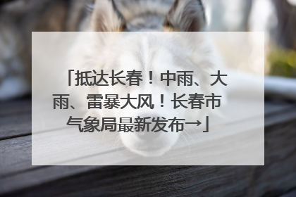 抵达长春！中雨、大雨、雷暴大风！长春市气象局最新发布→