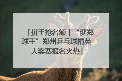 拼手抢名额｜“健郑球王”郑州乒乓球精英大奖赛报名火热