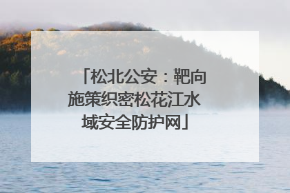 松北公安：靶向施策织密松花江水域安全防护网