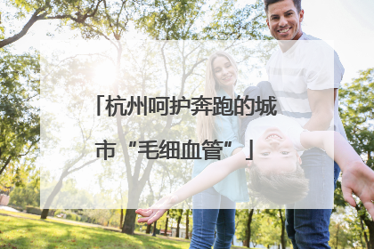 杭州呵护奔跑的城市“毛细血管”
