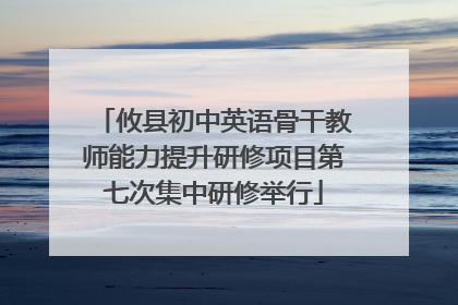 攸县初中英语骨干教师能力提升研修项目第七次集中研修举行
