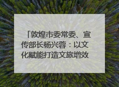 敦煌市委常委、宣传部长杨兴蓉：以文化赋能打造文旅增效新引擎｜第七届全国县域旅游研究成果发布系列活动