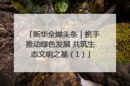 新华全媒头条｜携手推动绿色发展 共筑生态文明之基（1）