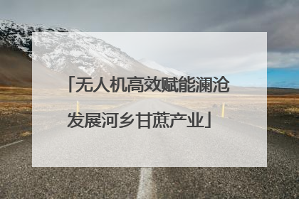 无人机高效赋能澜沧发展河乡甘蔗产业