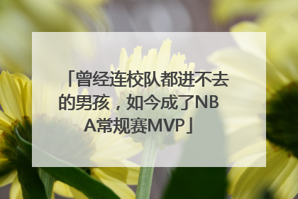 曾经连校队都进不去的男孩，如今成了NBA常规赛MVP