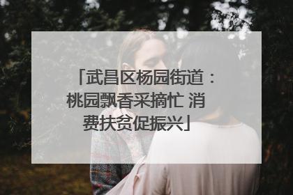 武昌区杨园街道：桃园飘香采摘忙 消费扶贫促振兴