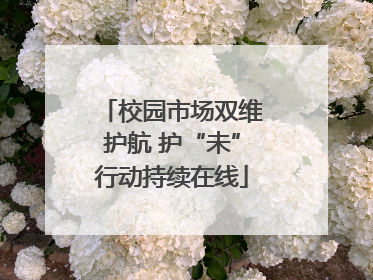 校园市场双维护航 护“未”行动持续在线