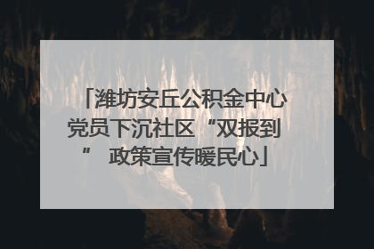 潍坊安丘公积金中心党员下沉社区“双报到” 政策宣传暖民心