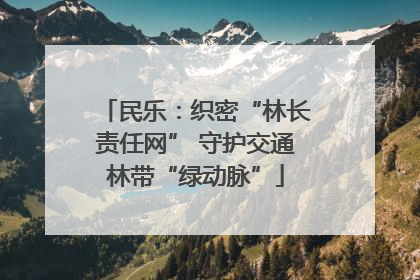 民乐：织密“林长责任网” 守护交通林带“绿动脉”