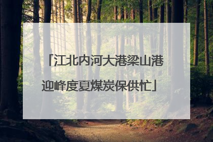 江北内河大港梁山港迎峰度夏煤炭保供忙