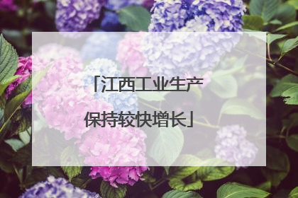 江西工业生产保持较快增长