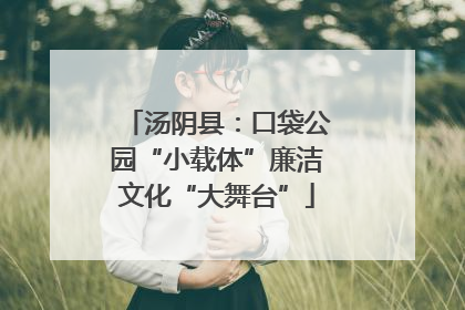 汤阴县：口袋公园“小载体”廉洁文化“大舞台”