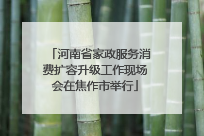 河南省家政服务消费扩容升级工作现场会在焦作市举行