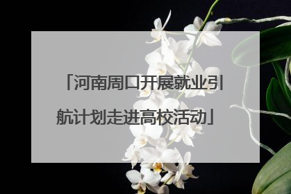 河南周口开展就业引航计划走进高校活动