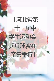 河北省第二十二届中学生运动会乒乓球赛在辛集举行