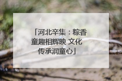 河北辛集：粽香童趣相辉映 文化传承润童心