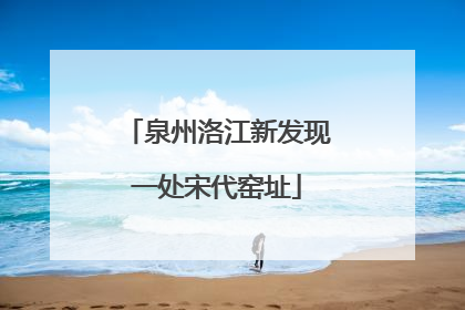 泉州洛江新发现一处宋代窑址