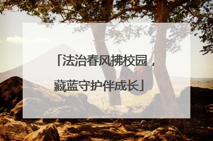 法治春风拂校园，藏蓝守护伴成长