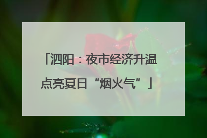 泗阳：夜市经济升温 点亮夏日“烟火气”