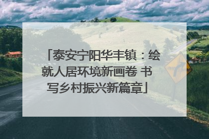 泰安宁阳华丰镇：绘就人居环境新画卷 书写乡村振兴新篇章