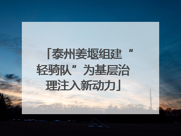 泰州姜堰组建“轻骑队”为基层治理注入新动力