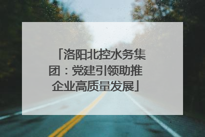 洛阳北控水务集团：党建引领助推企业高质量发展