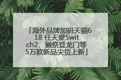 海外品牌加码天猫618 任天堂Switch2、獭祭登龙门等5万款新品尖货上新
