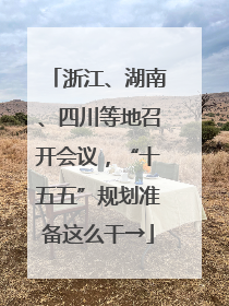 浙江、湖南、四川等地召开会议，“十五五”规划准备这么干→