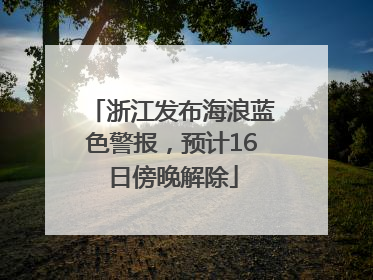 浙江发布海浪蓝色警报，预计16日傍晚解除