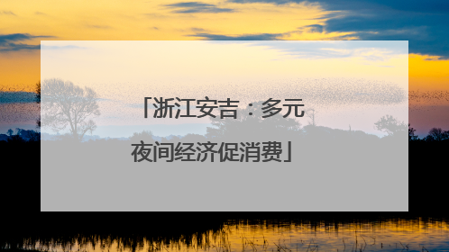 浙江安吉：多元夜间经济促消费