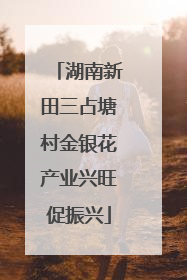 湖南新田三占塘村金银花产业兴旺促振兴