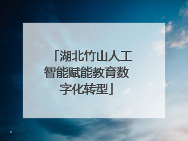 湖北竹山人工智能赋能教育数字化转型