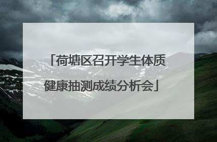 荷塘区召开学生体质健康抽测成绩分析会