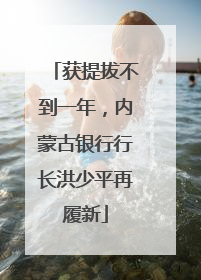 获提拔不到一年，内蒙古银行行长洪少平再履新