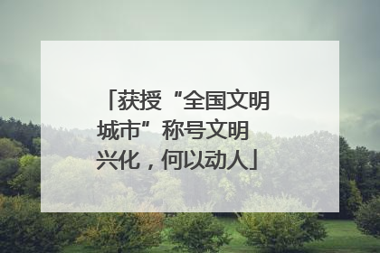 获授“全国文明城市”称号文明 兴化，何以动人