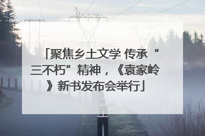 聚焦乡土文学 传承“三不朽”精神，《袁家岭》新书发布会举行
