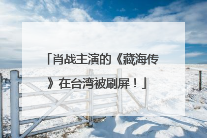 肖战主演的《藏海传》在台湾被刷屏！