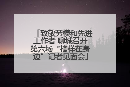 致敬劳模和先进工作者 聊城召开第六场“榜样在身边”记者见面会
