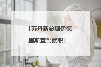苏丹新总理伊德里斯宣誓就职