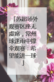 苏超场外观赛区座无虚席，常州球迷雨中撑伞观赛：希望能进一球