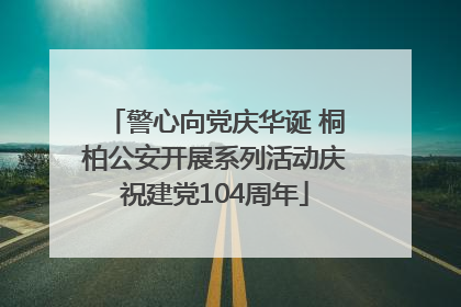 警心向党庆华诞 桐柏公安开展系列活动庆祝建党104周年
