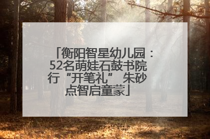 衡阳智星幼儿园：52名萌娃石鼓书院行“开笔礼” 朱砂点智启童蒙