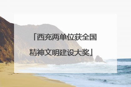 西充两单位获全国精神文明建设大奖