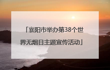 襄阳市举办第38个世界无烟日主题宣传活动