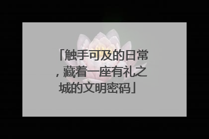 触手可及的日常，藏着一座有礼之城的文明密码