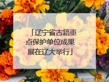 辽宁省古籍重点保护单位成果展在辽大举行