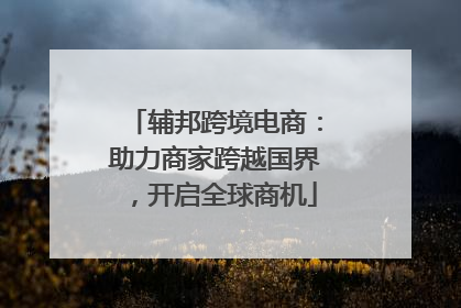 辅邦跨境电商：助力商家跨越国界，开启全球商机